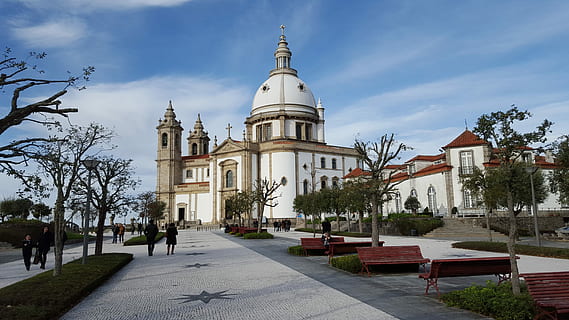 Braga, Sanctuary, sameiro, architecture, sky, building exterior HD wallpaper