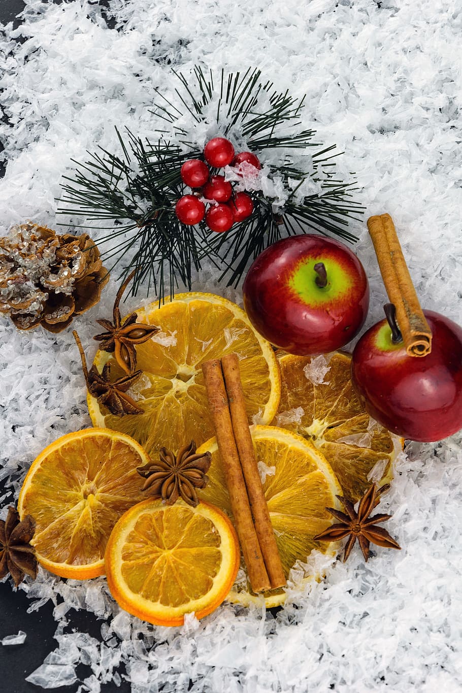 christmas, winter, december, smell, orange, apple, cinnamon, HD wallpaper