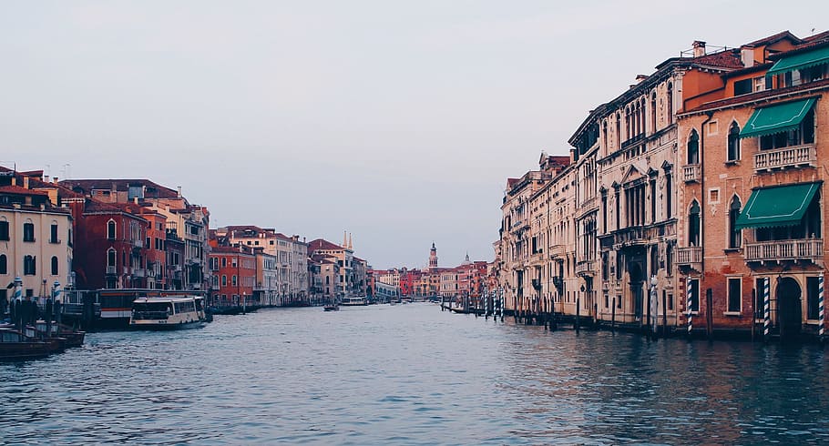 architecture, building, structure, canal, water, reflection HD wallpaper
