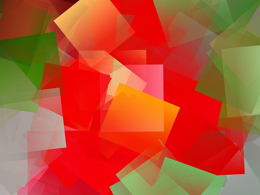 red and green polygon graphic art, the background, design, desktop HD wallpaper