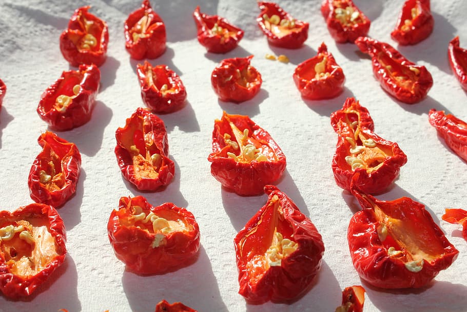 chilli, peppers, red, decorative, vegetables, seeds, food and drink HD wallpaper