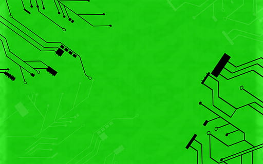 green circuit board, green background, computer, internet, technology HD wallpaper