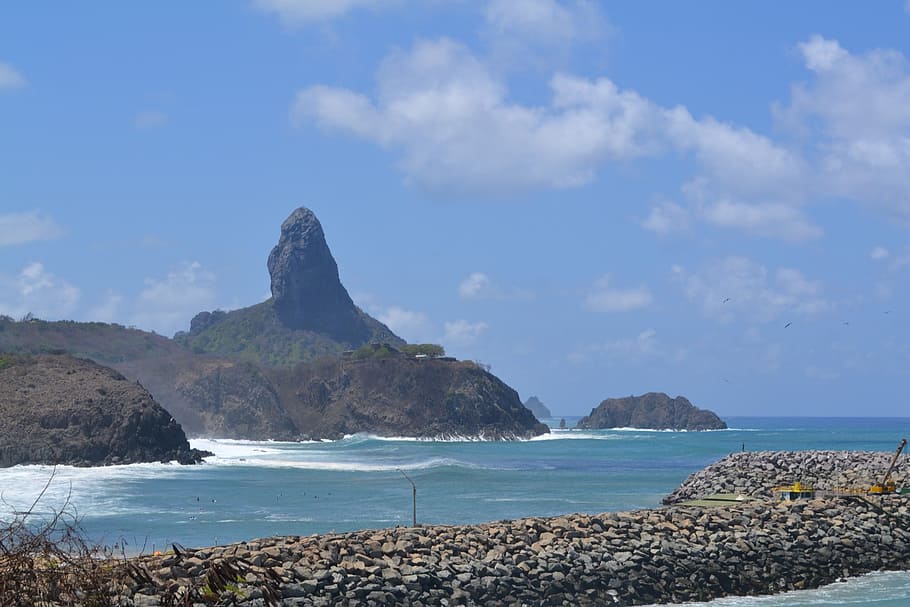 Noronha, Pernambuco, Morro, Do, Pico, morro do pico, sea, outdoors HD wallpaper