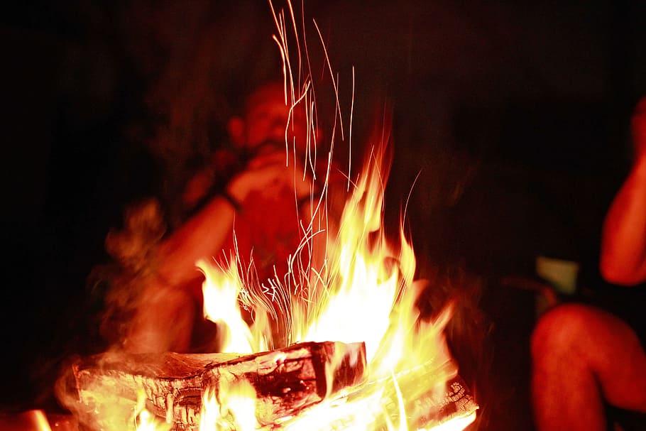 fire, campfire, flame, heat, burning, fire - natural phenomenon HD wallpaper