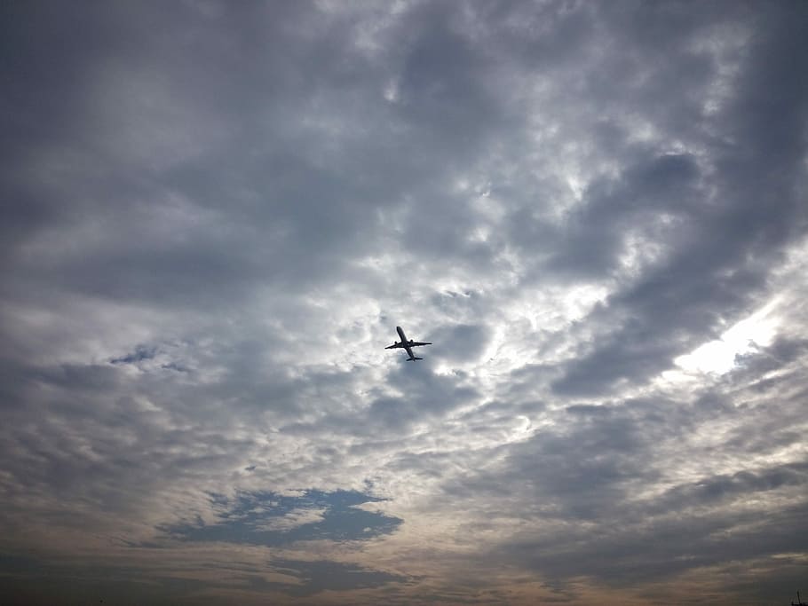 Plane, Take Off, cloudy sky, flying, airplane, cloud - sky HD wallpaper