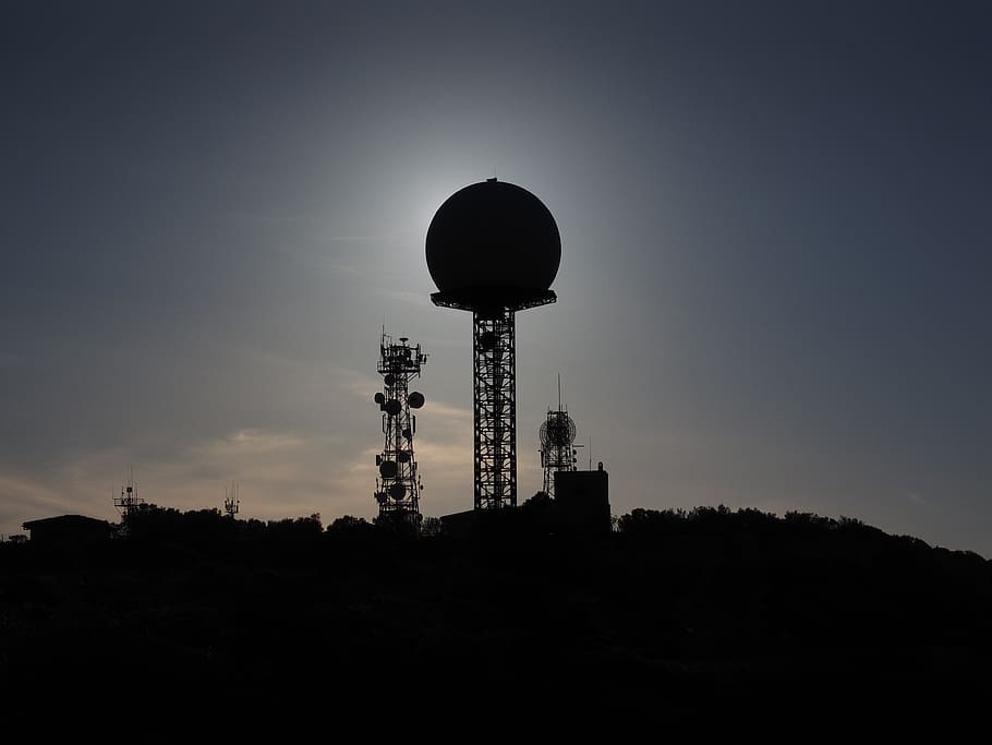 antennas, radar equipment, balloon-like, white, transmitter, HD wallpaper