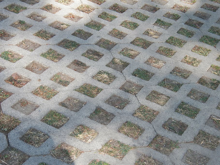 driveway, square blocks, pattern, footpath, full frame, backgrounds HD wallpaper