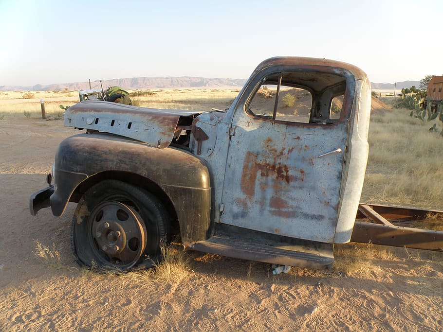 antique, desert, namibia, abandoned, old, mode of transportation HD wallpaper