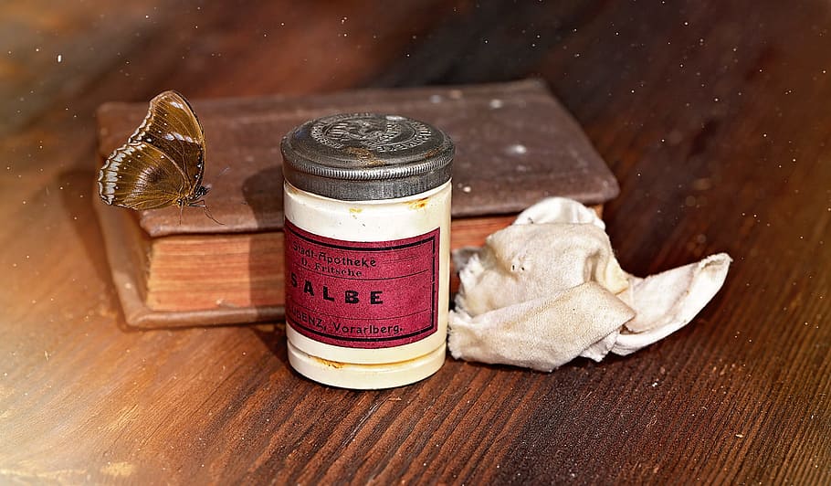 book, old, antique, ointment, cloth, box, storage, butterfly HD wallpaper