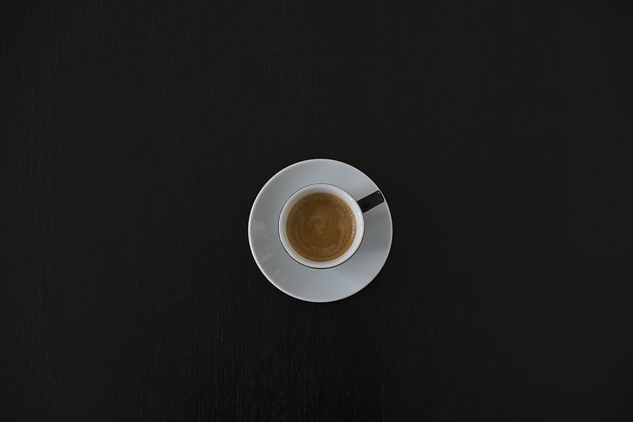 filled teacup on saucer, caffeine, coffee, desk, drink, espresso HD wallpaper