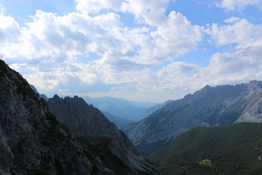 Mountains, Clouds, Landscape, Sky, innsbruck, alps, austria HD wallpaper