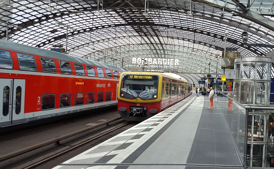 berlin, central station, germany, rail transportation, public transportation HD wallpaper