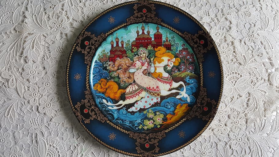 Epic, Porcelain, Plate, summer, multicolored, cultures, ceramics, HD wallpaper