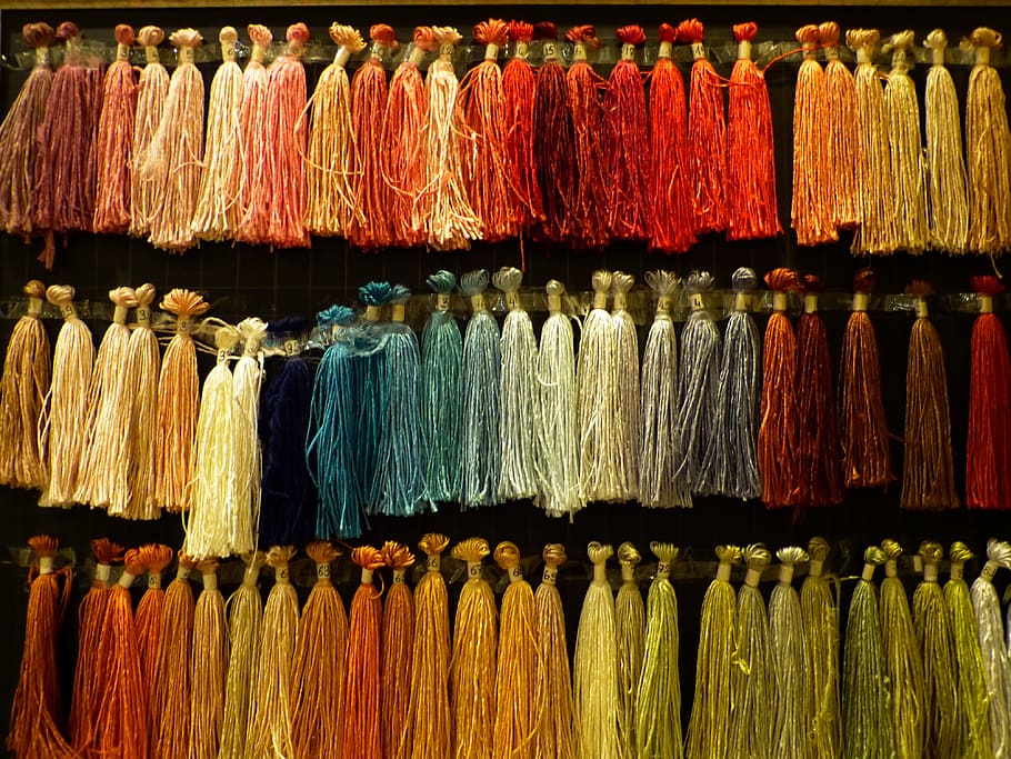 HD wallpaper: assorted-color tassel lot, silk, thread, raw silk, yarn,  weave | Wallpaper Flare