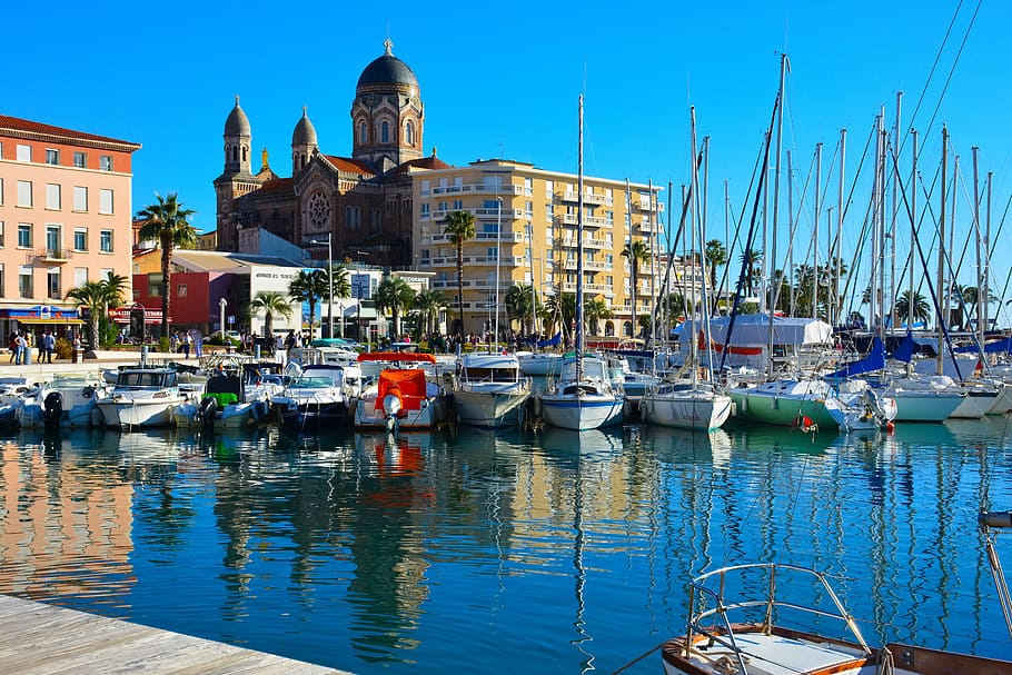 St Raphael, France, Azur, Harbour, landscape, nautical vessel