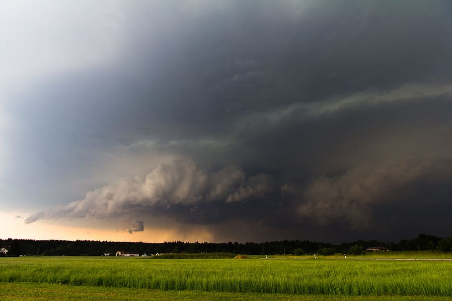 storm, super cell, a thunderstorm cell, forward, clouds, storm hunting HD wallpaper