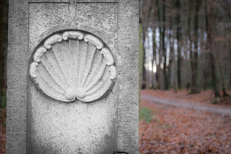 ornament, shell, stone, characters, symbol, pilgrimage, make a pilgrimage HD wallpaper
