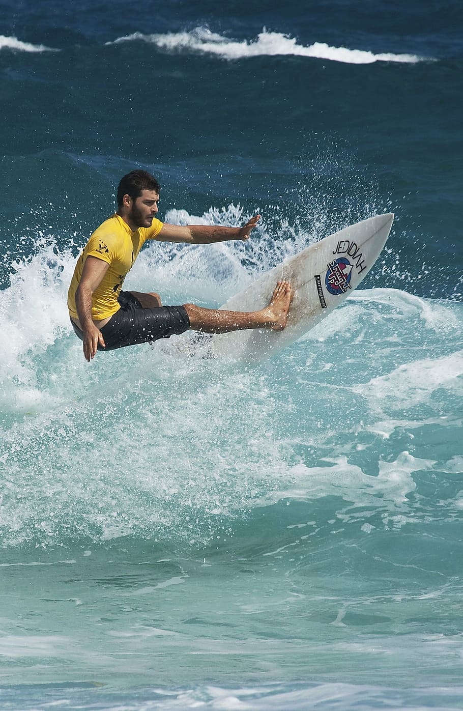 surfer, surfboard, surfing, wave, water, ocean, hawaii, young HD wallpaper