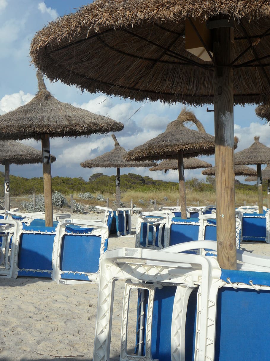 parasols, umbrella, screens, concerns, cleaned up, vorsaison HD wallpaper