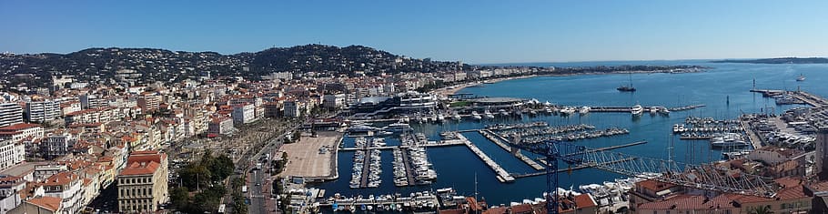 aerial photography of port, Cannes, Côte D'Azur, Overview, Sea, HD wallpaper