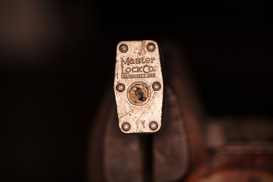 The Key, selective focus photo of Master lock, padlock, keyhole HD wallpaper