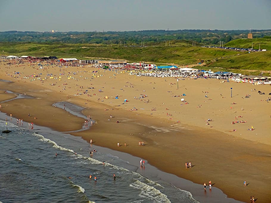 badeurlaub, holiday, beach, sea, dunes, beach life, hotel, wave, HD wallpaper