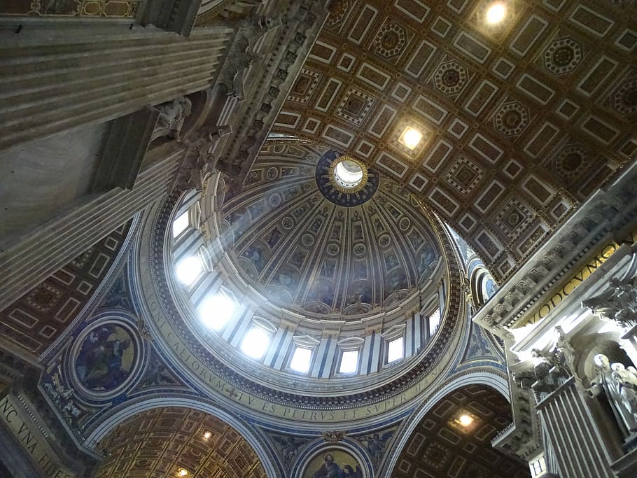 St Peter'S Basilica, Rome, Light, dome, architecture, low angle view HD wallpaper