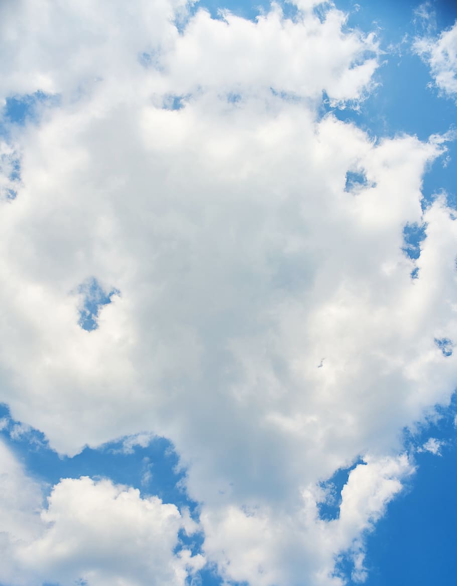cloud, blue, sky, atmosphere, oxygen, rain, color, clouds, nature HD wallpaper