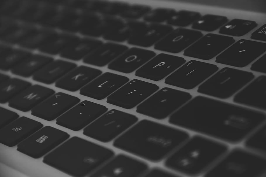 laptop, blur, keyboard, keys, close-up, computer keyboard, focus HD wallpaper
