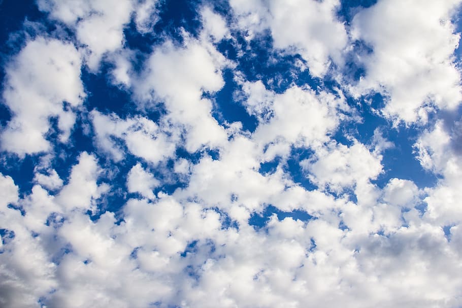 clouds, sky, blue sky clouds, nature, weather, day, blue sky background HD wallpaper