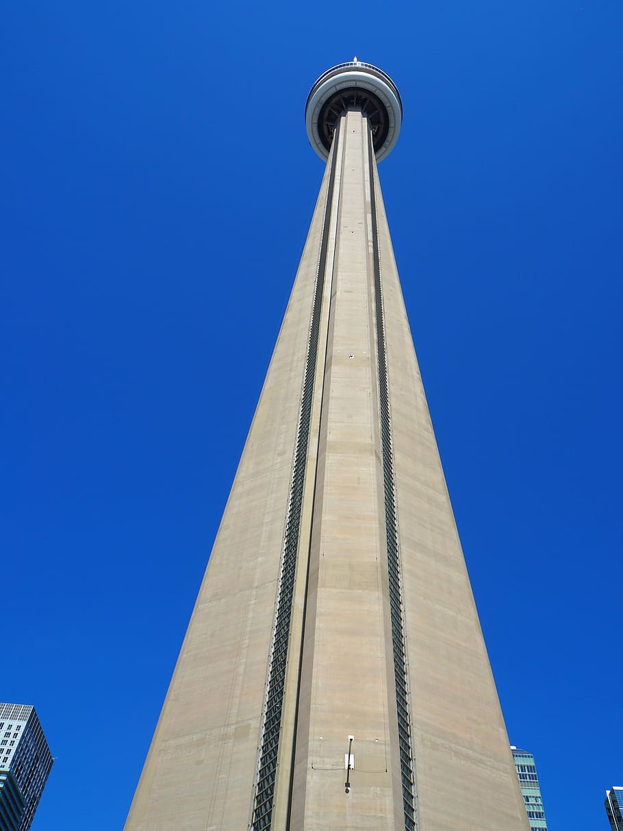 Cn Tower, Toronto, Canada, architecture, blue, building exterior HD wallpaper