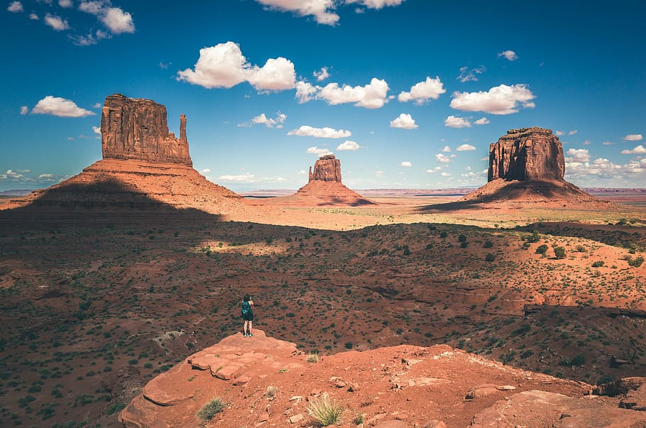 Grand Canyon, person on cliff Gran Canyon, Utah, cloud, rock HD wallpaper