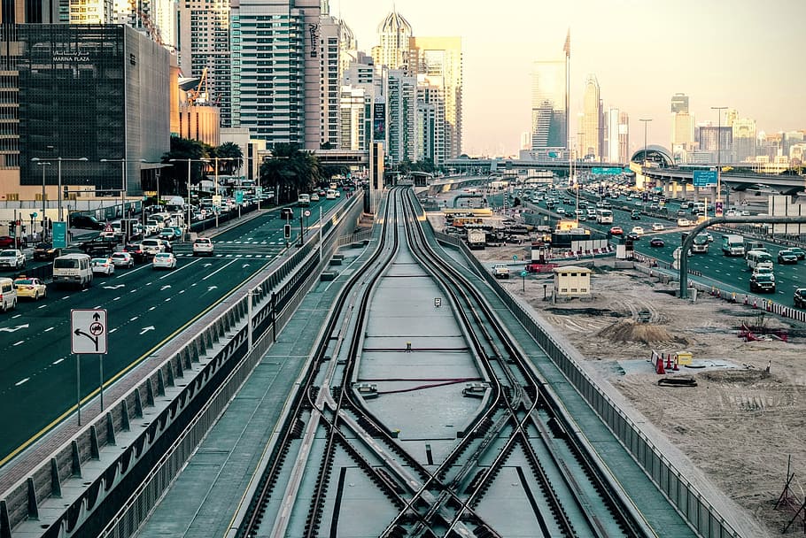 train rail road, transport, transportation, commute, commuting HD wallpaper