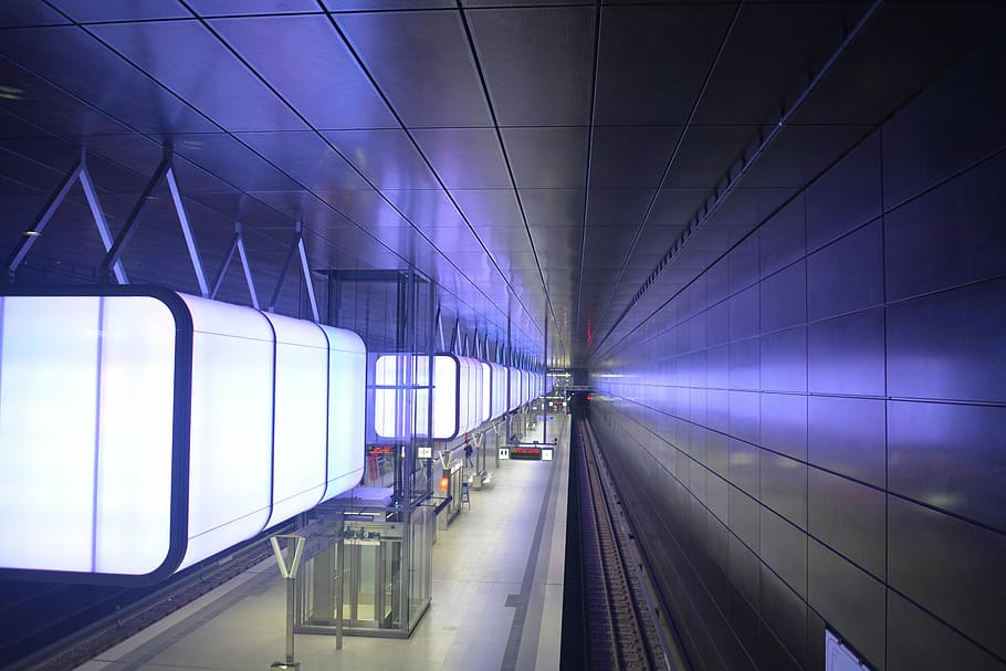 architecture, metro, hamburg, u4, harbor-city-university, transportation HD wallpaper