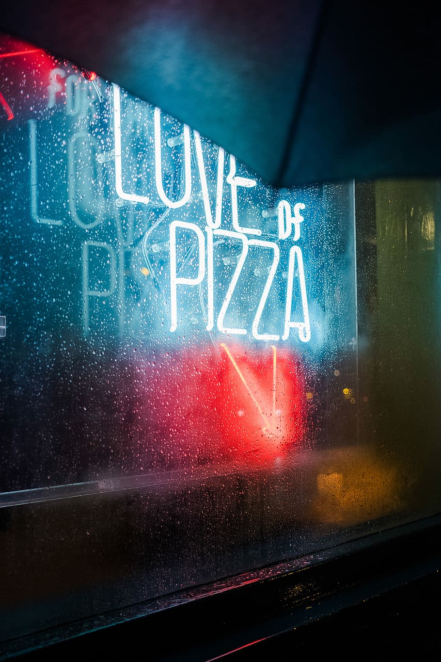 closeup photo of love of pizza neon light signage, love of pizza neon lights signage, HD wallpaper