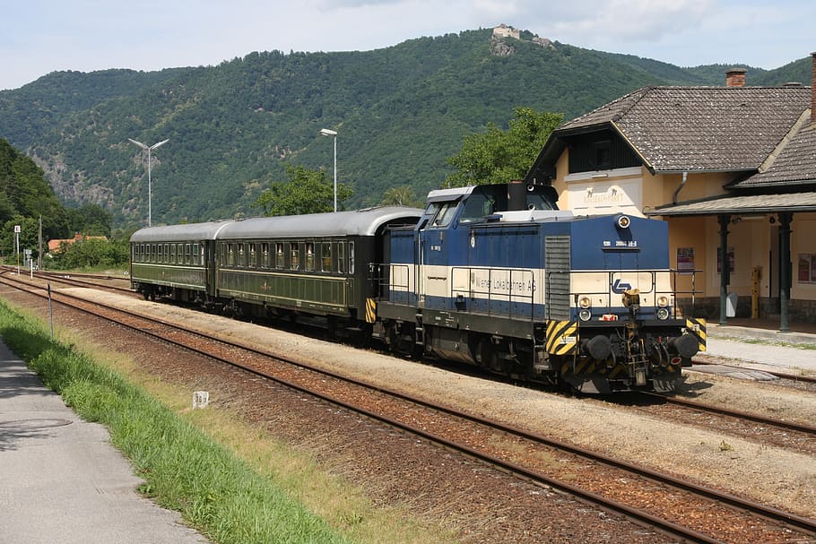Railway, Diesel Locomotive, wiener local tracks, lower austria, HD wallpaper