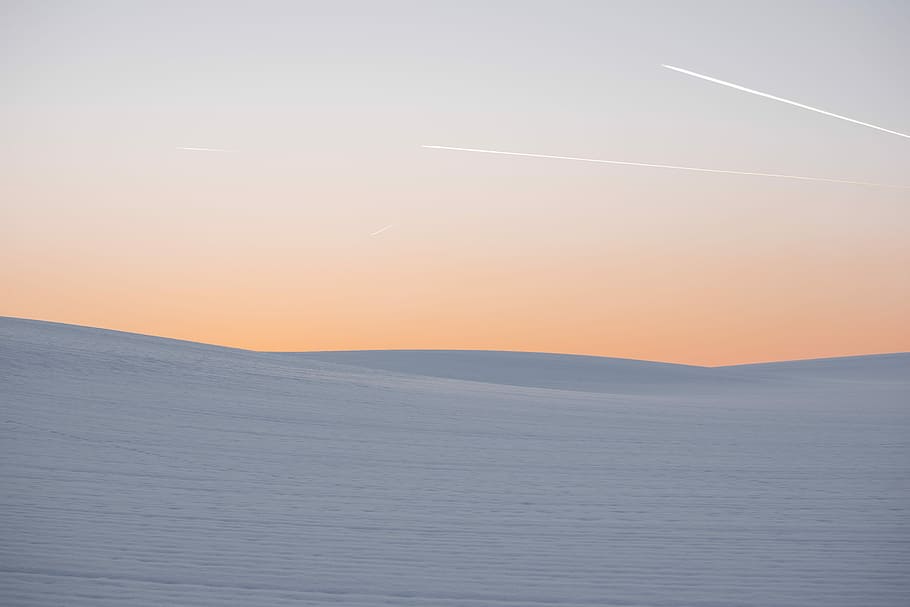 Sunset, Winter, Snow, Sky, Country, the sky, nature, scenics HD wallpaper