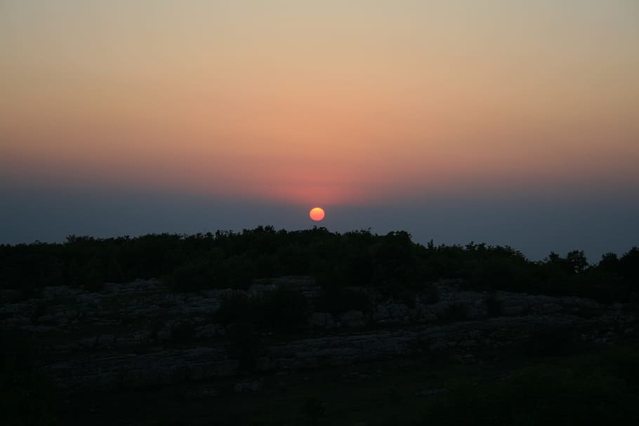 Sunset, Sunrise, Sunlight, Dawn, dusk, silhouette, evening HD wallpaper