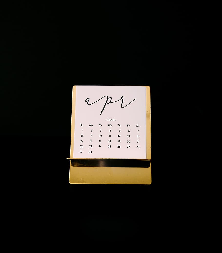 white calendar on brown rack, white calendar, black background HD wallpaper