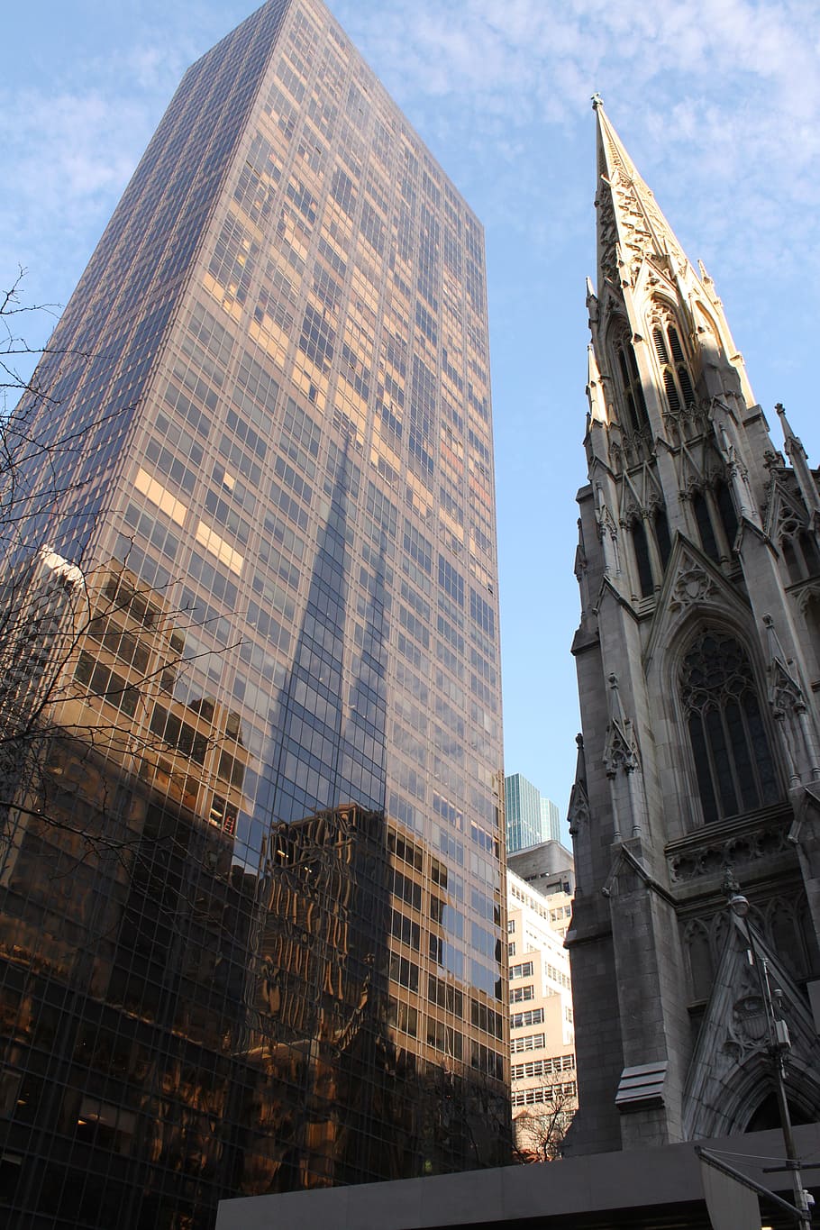 Reflection, Cathedral, Manhattan, Astor, astor place, building HD wallpaper