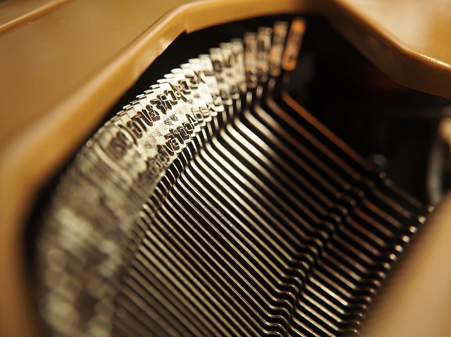 typewriter, letters, retro, old typewriter, leave, nostalgia HD wallpaper