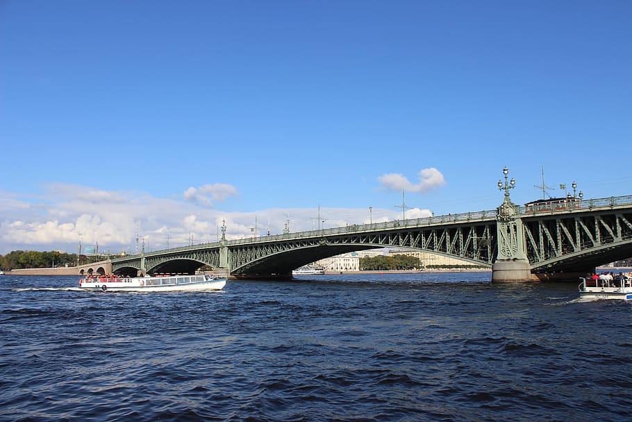 Bridge, River, Sky, bridge - Man Made Structure, famous Place HD wallpaper