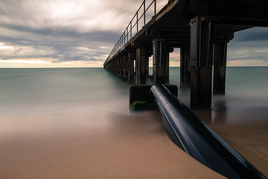 architecture, bridge, structure, blue, sky, cloud, horizon HD wallpaper