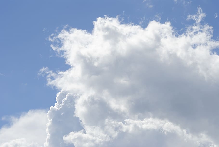 Cloud, White, blue, cloud - sky, backgrounds, cloudscape, weather HD wallpaper