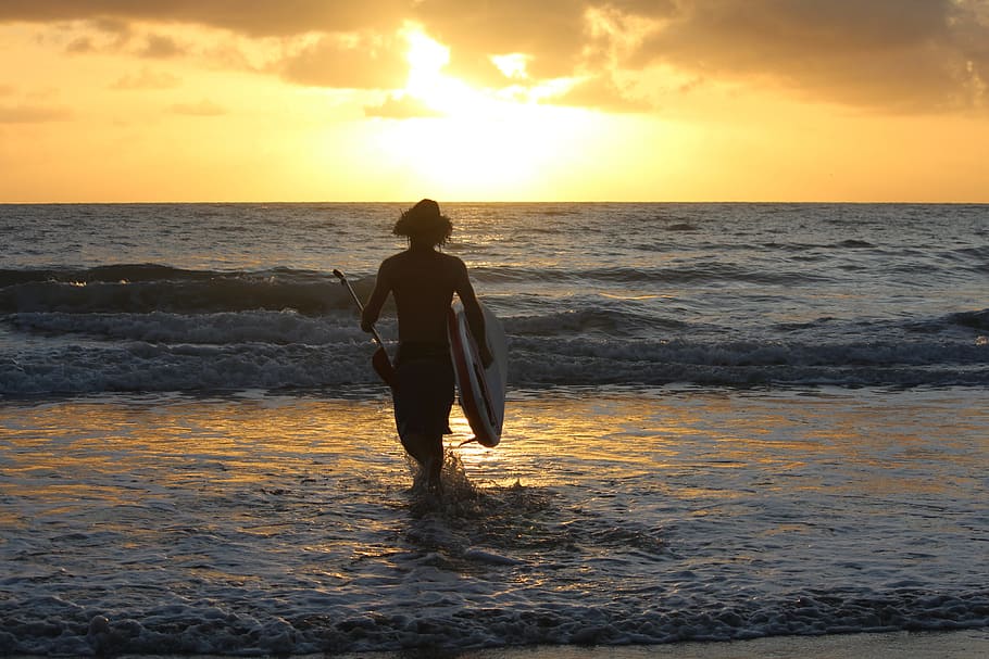 Sunrise, Surf, Eclipse, Australia, port douglas, sea, sunset HD wallpaper
