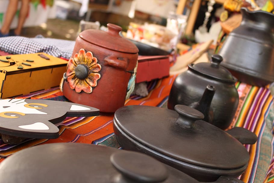 ceramic, pots, pottery, decoration, kitchen utensil, business HD wallpaper