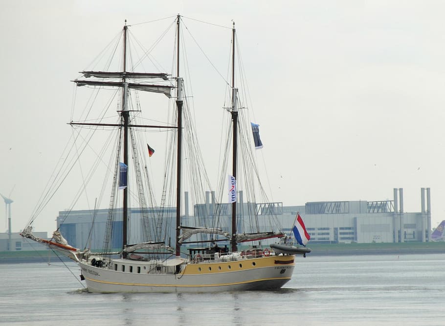 ship, sailing vessel, old, new, hamburg, elbe, nautical vessel HD wallpaper
