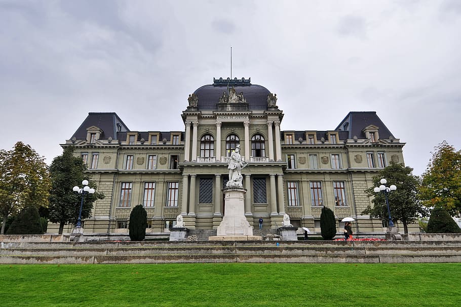 district court, lausanne, vaud, switzerland, tribunal, architecture, HD wallpaper