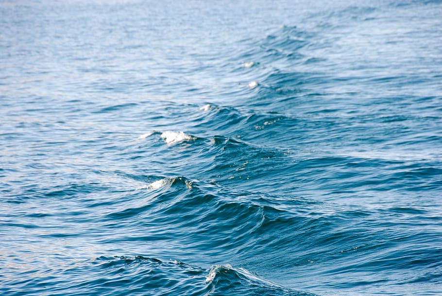 body of water, body of water with waves during daytime, sea, ocean HD wallpaper