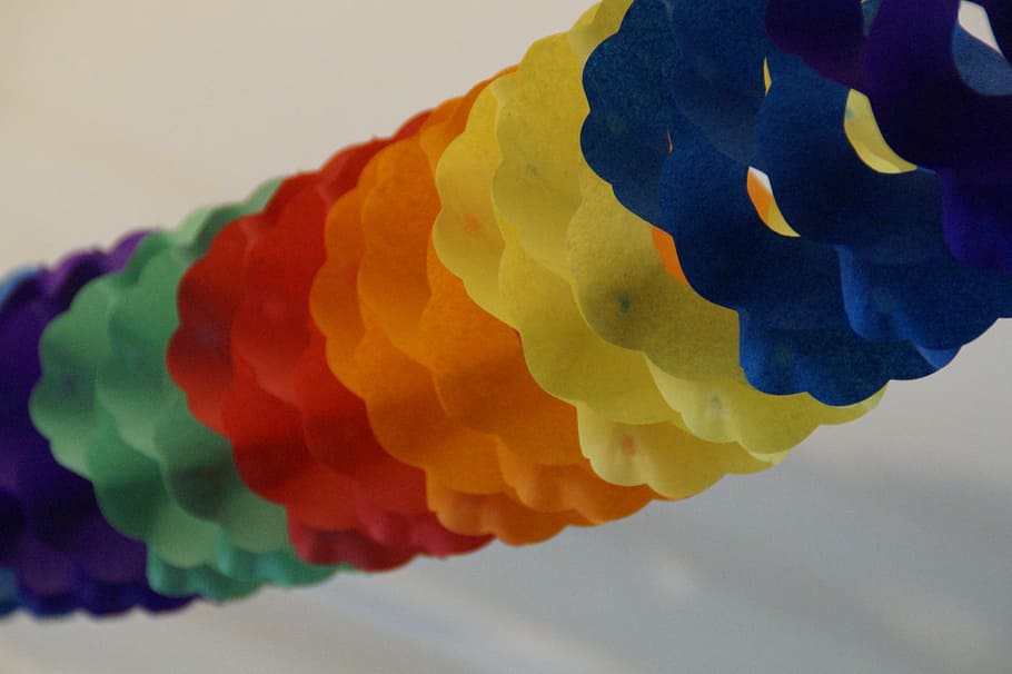 garland, pattern, colorful, paper, structure, carnival, birthday HD wallpaper